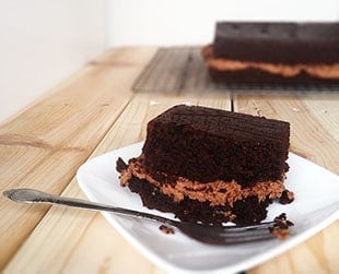 Chocolate Stout Cake with Chocolate Peanut Butter Frosting