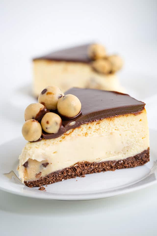 Salted Caramel Cookie Dough Cheesecake