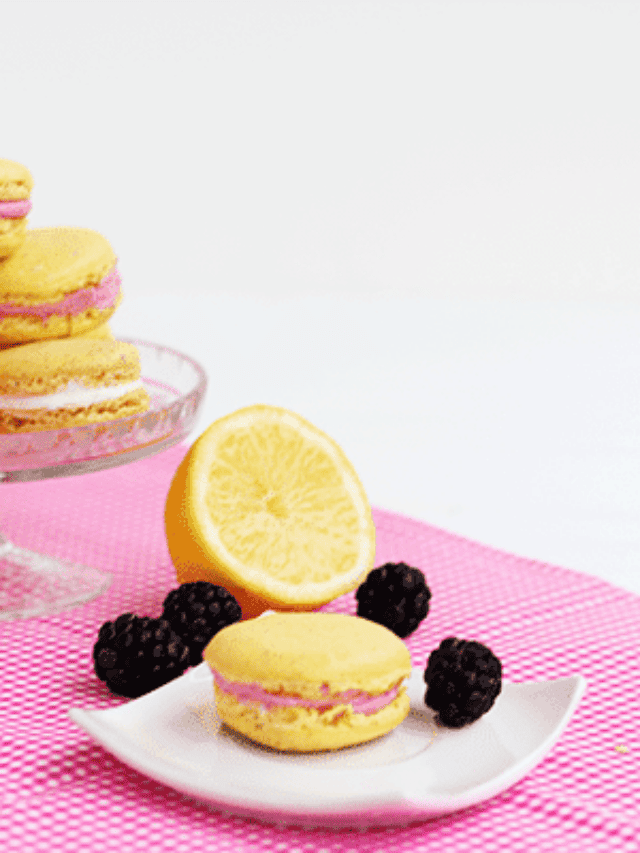 Lemon Macarons with Mixed Berry Buttercream Story