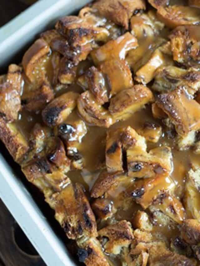 Caramel Raisin Bread Pudding Story