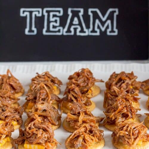 Pulled Pork Cracker Stacks