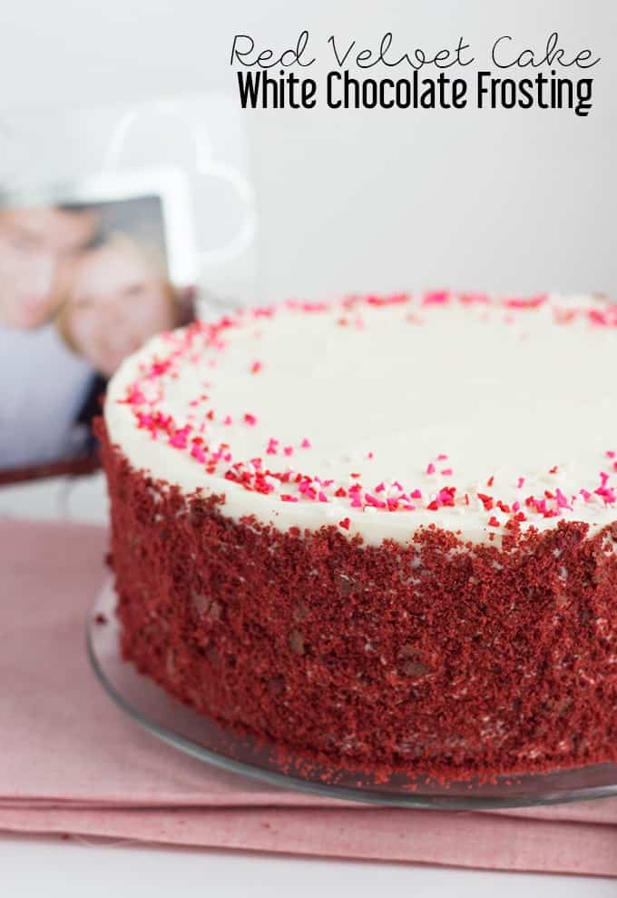 Red Velvet Cake with White Chocolate Frosting
