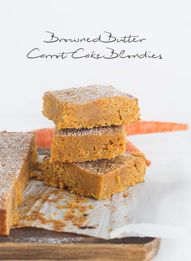 Browned Butter Carrot Cake Blondies