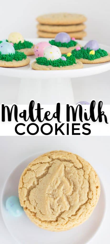 A plate of Malted Milk Cookies.