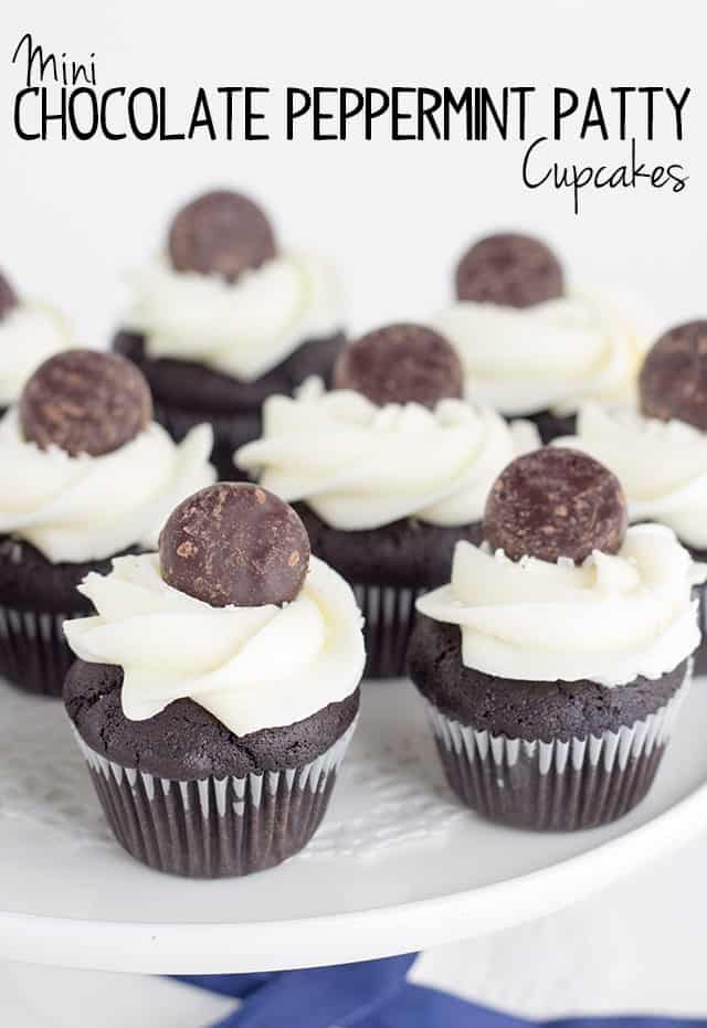 Mini Chocolate Peppermint Patty Cupcakes