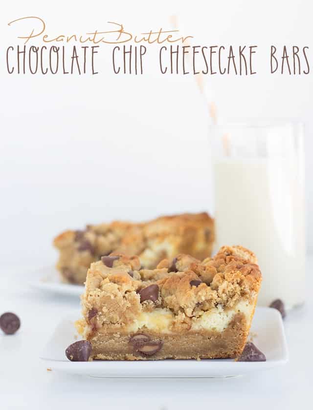 Peanut Butter Chocolate Chip Cheesecake Bars