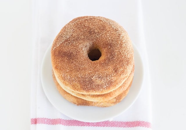 Baked Yeast Donuts sprinkled with cinnamon sugar