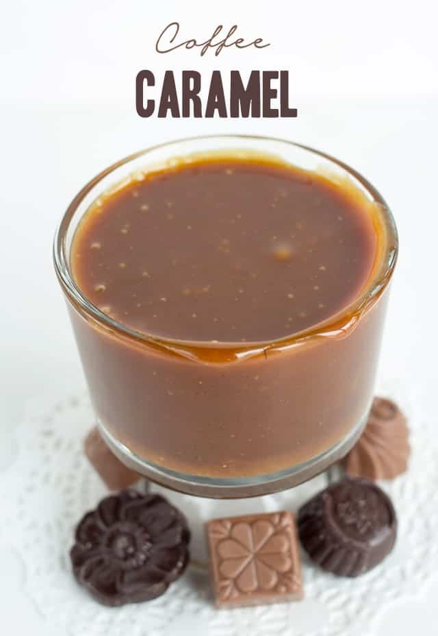 A bowl of coffee caramel with a variety of toppings.