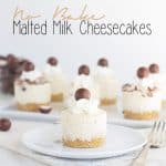 No Bake Malted Milk Cheesecakes