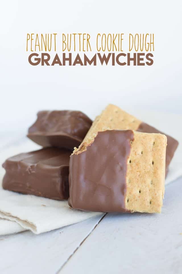 Delicious grahamwiches filled with peanut butter cookie dough.