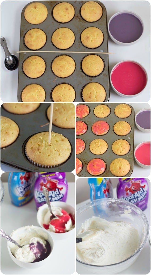 Kool-Aid Poke Cupcakes