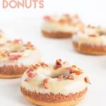 Baked peanut butter bacon donuts.