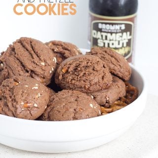Beer-infused cookies that combine the rich flavor of chocolate stout with the crunchy goodness of pretzels.