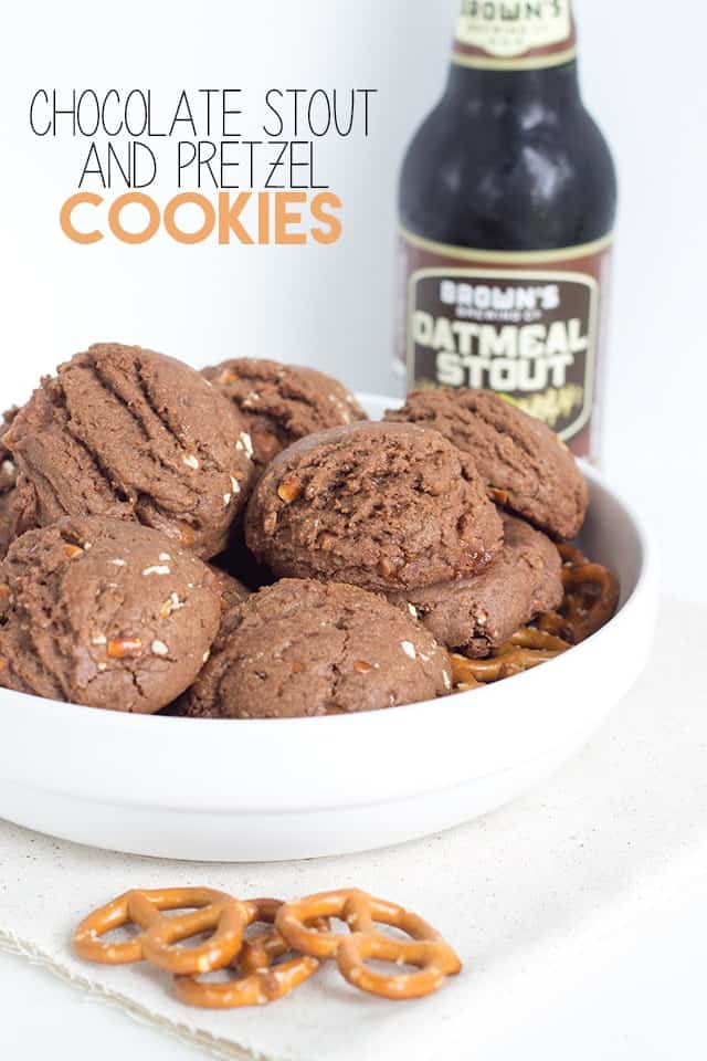 Chocolate Stout and Pretzel Cookies