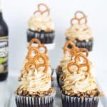Chocolate Stout Cupcakes with Salted Carmel Frosting