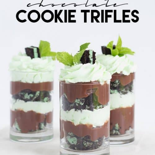 Easy Mint Chocolate Cookie Trifles