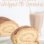 Banana roll cake with peanut butter ganache.