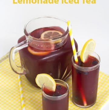 Blueberry pomegranate lemonade with a hint of tea.