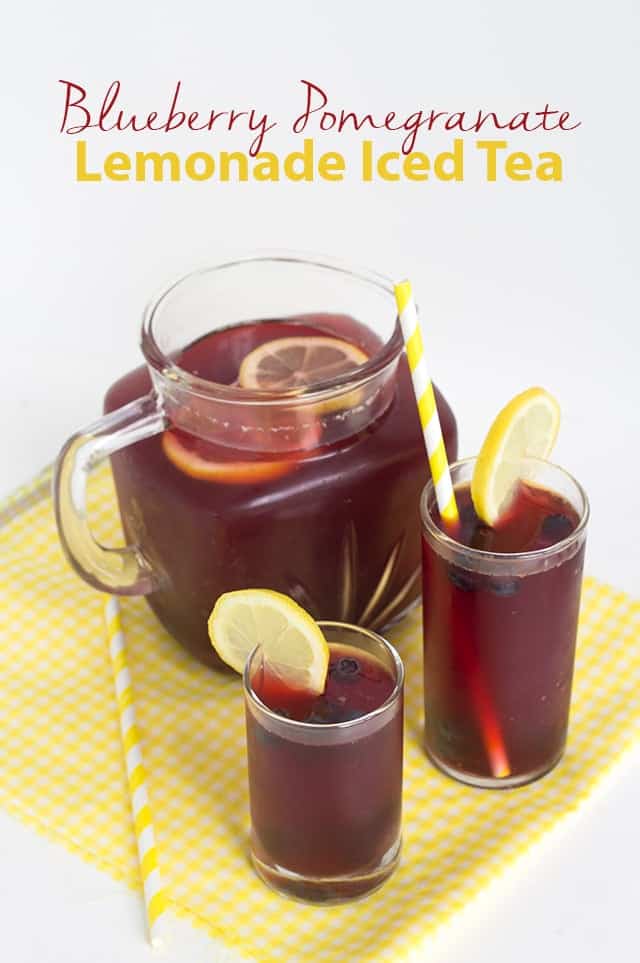 Blueberry Pomegranate Lemonade Iced Tea