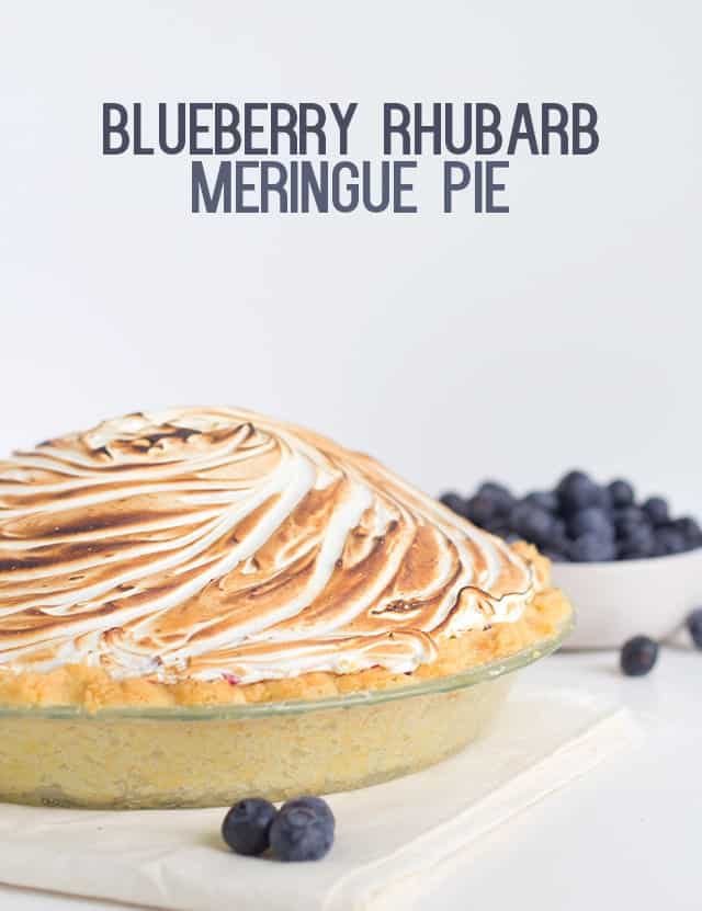 Blueberry Rhubarb Meringue Pie