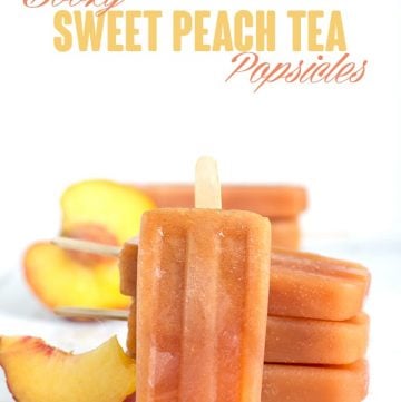 Peachy Boozy Sweet Tea Popsicles.