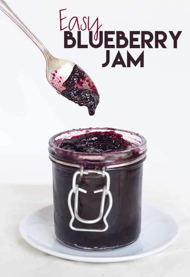 Blueberry jam made effortlessly.