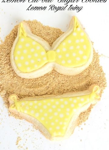 Lemon Cut-out Sugar Cookies with Lemon Royal Icing