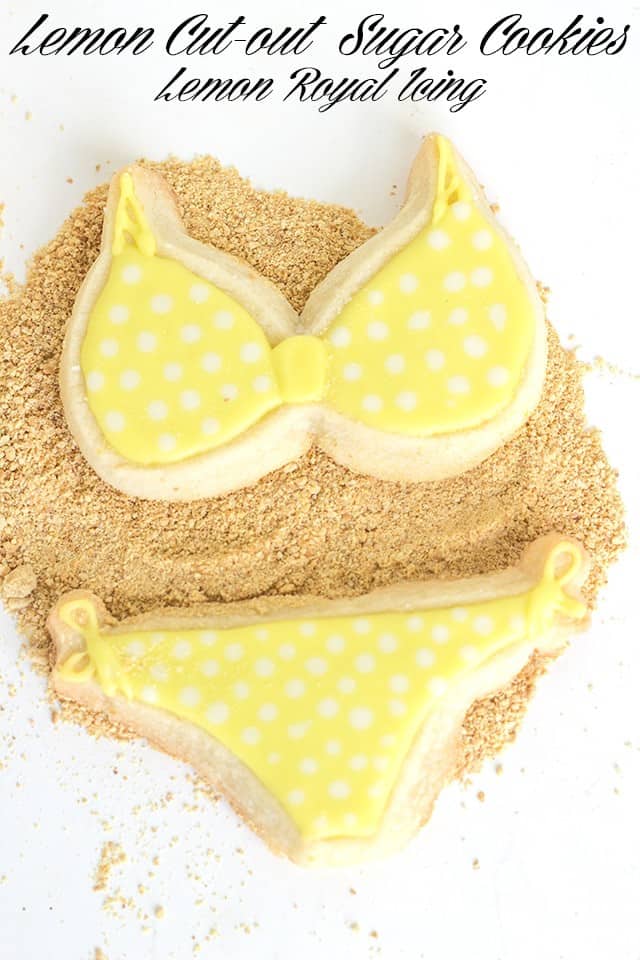 Lemon Cut-out Sugar Cookies with Lemon Royal Icing