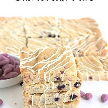 Blueberry Almond Shortbread Bars with a delicious twist.