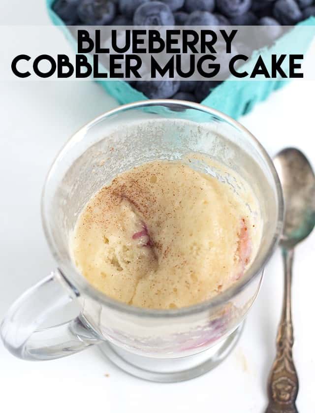 Blueberry Cobbler Mug Cake
