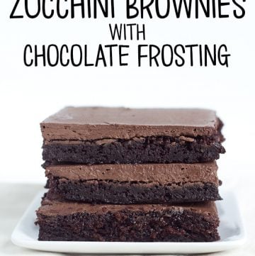Zucchini-infused brownies topped with rich chocolate frosting.