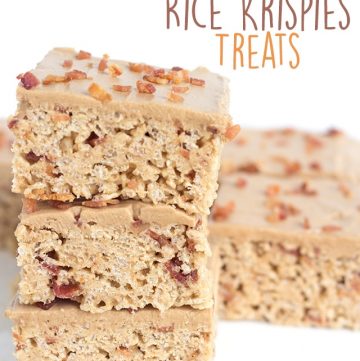 Maple bacon-infused Rice Krispie treats.