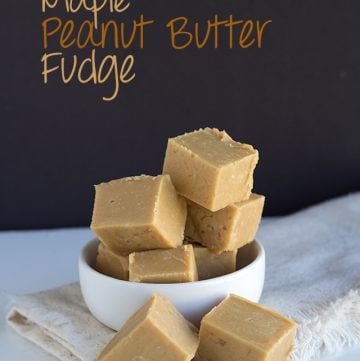 Maple fudge in a bowl.