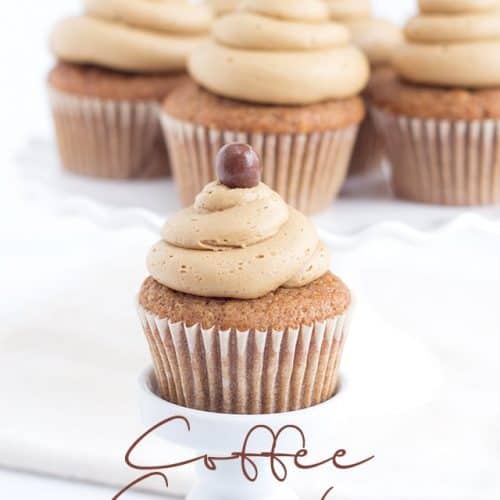 Image taken from the front of coffee cupcakes