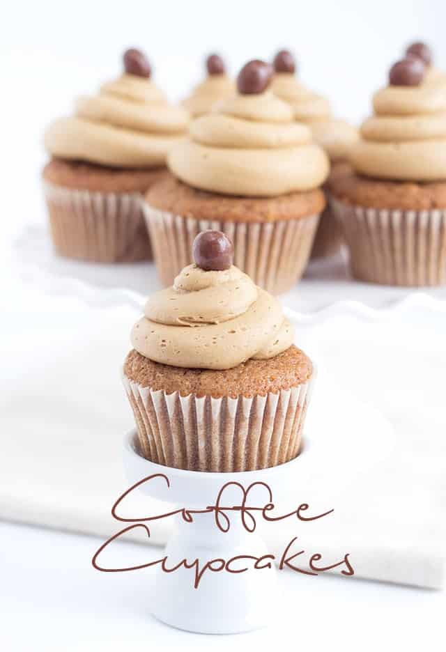 Coffee Cupcakes with Coffee Buttercream - Cookie Dough and Oven Mitt