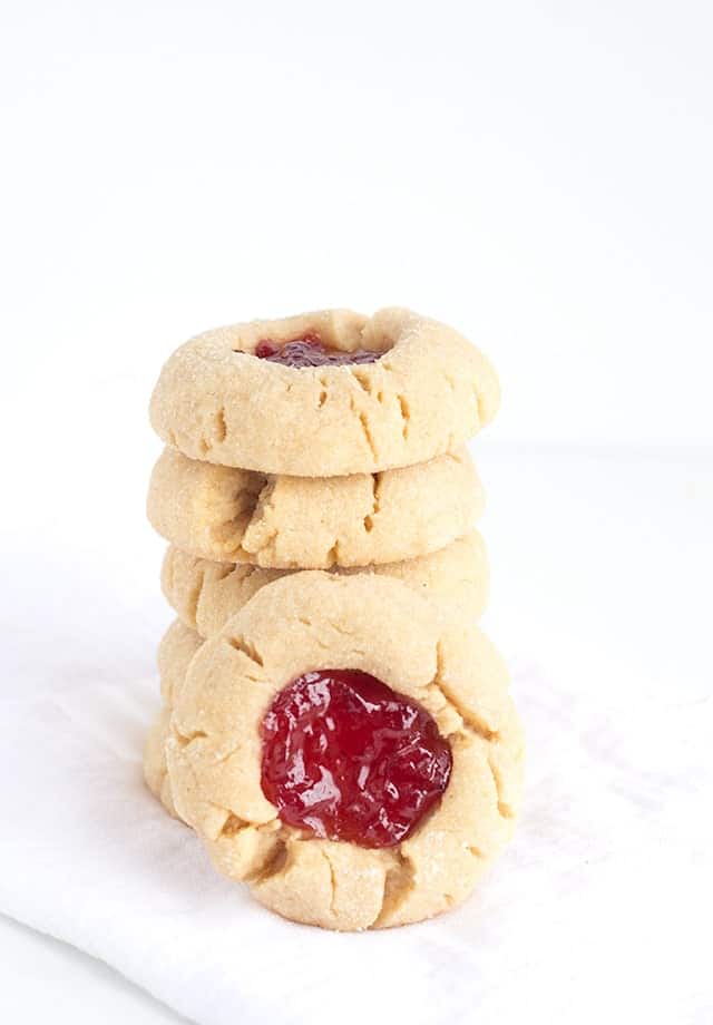 Peanut Butter & Jelly Thumbprint Cookies
