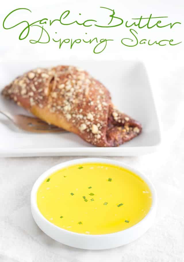 Garlic Butter Dipping Sauce - the simple buttery garlic goodness that any sort of bread should be dipped in!