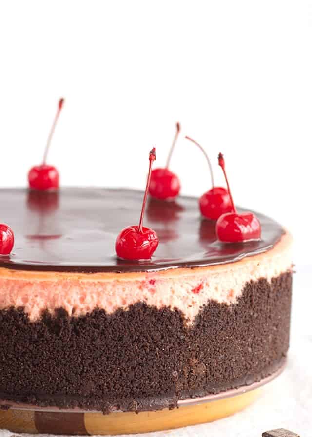 Cherry Chocolate Chip Cheesecake