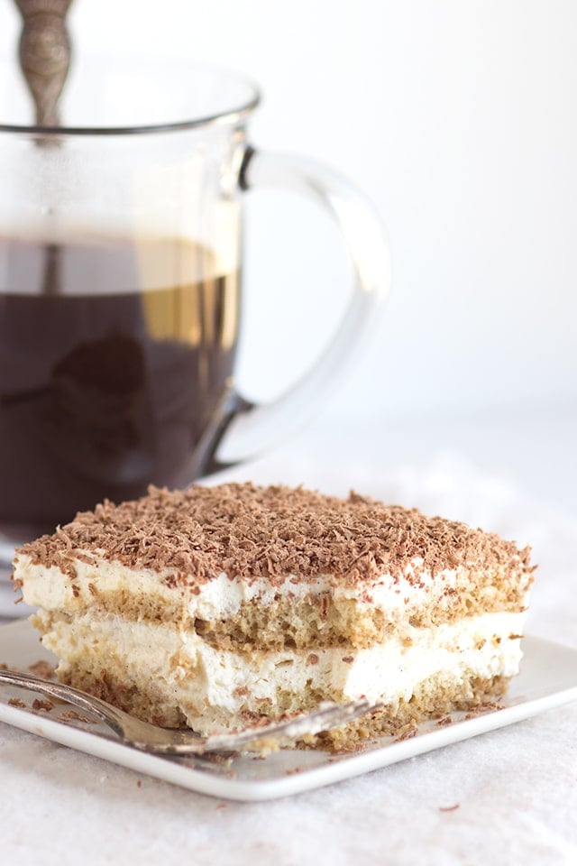 plate of easy to make Tiramisu