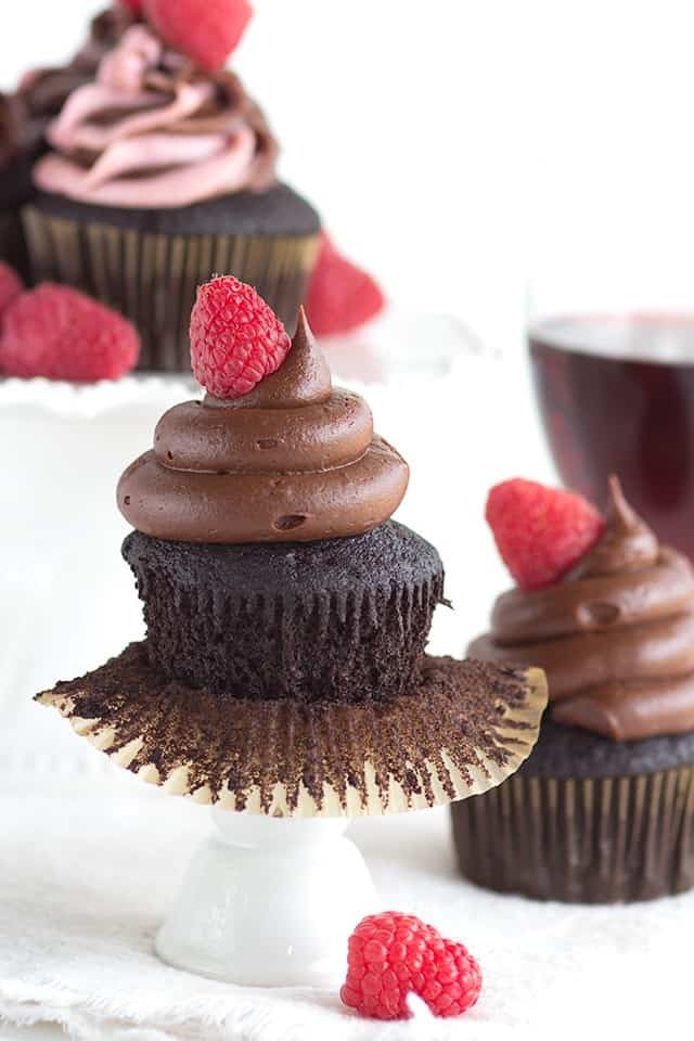 Red Wine Chocolate Cupcakes