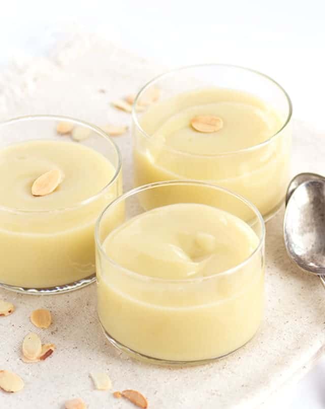 3 dishes of Almond Milk Pudding