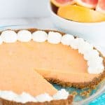 Grapefruit Pie garnished with whipped cream