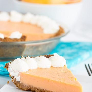 A slice of grapefruit pie.