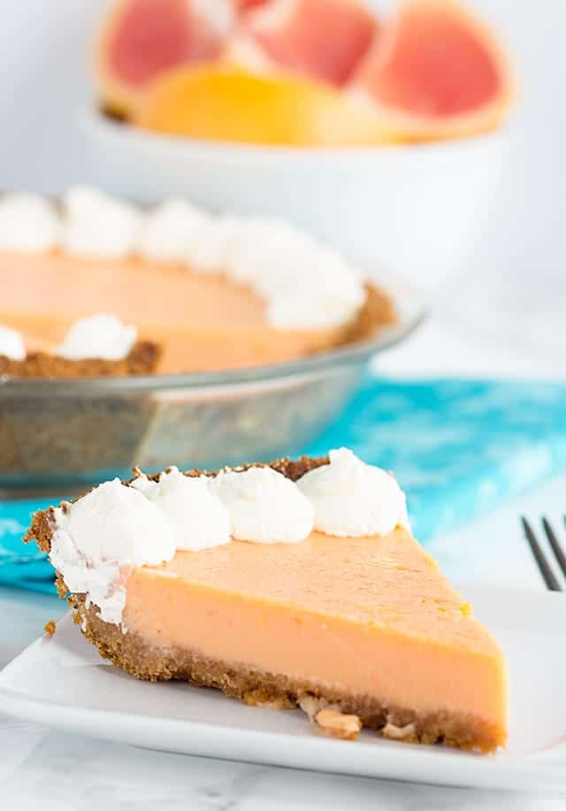A slice of grapefruit pie.