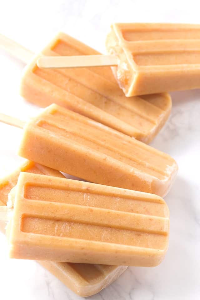 Peaches and Cream Ice Pops