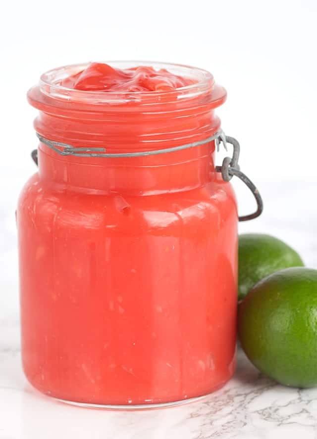 Rasberry Lime Curd - the perfect filling for meringues, cakes, or out of the jar. It's tangy and sweet!