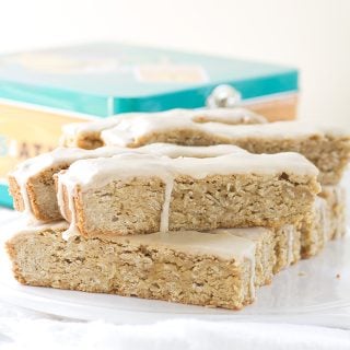 Maple glazed oatmeal bars.