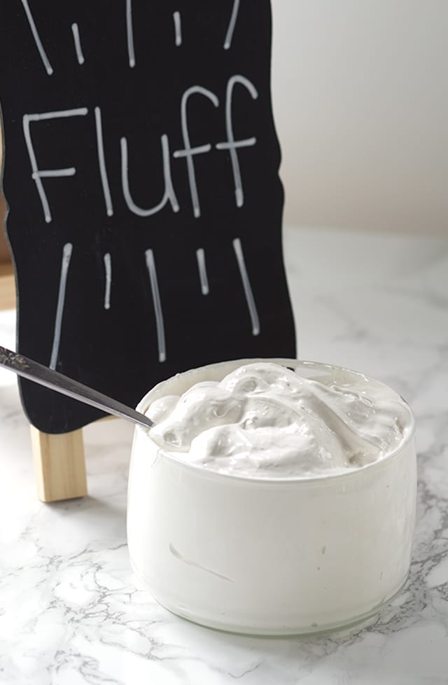 bowl of Homemade Marshmallow Fluff