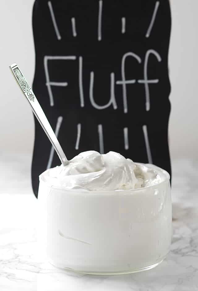 dish of Homemade Marshmallow Fluff