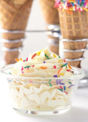 Cake Batter Frosting - frosting that tastes like cake batter and is simple to make!